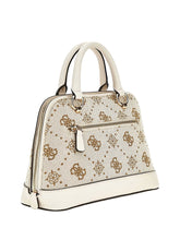 GUESS 1 USCITA Guess Borsa a Mano Neda Dome Satchel Donna Off White Logo - Bianco Off White Logo